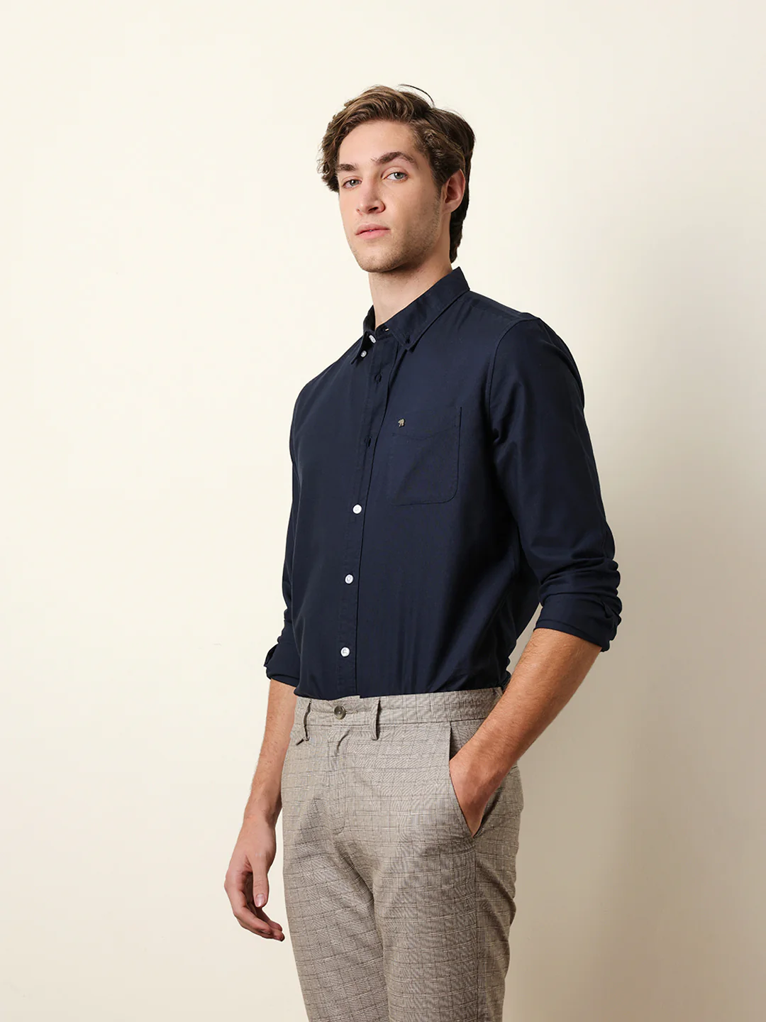 Men Solid Casual Full-Sleeve Shirt - Image 4