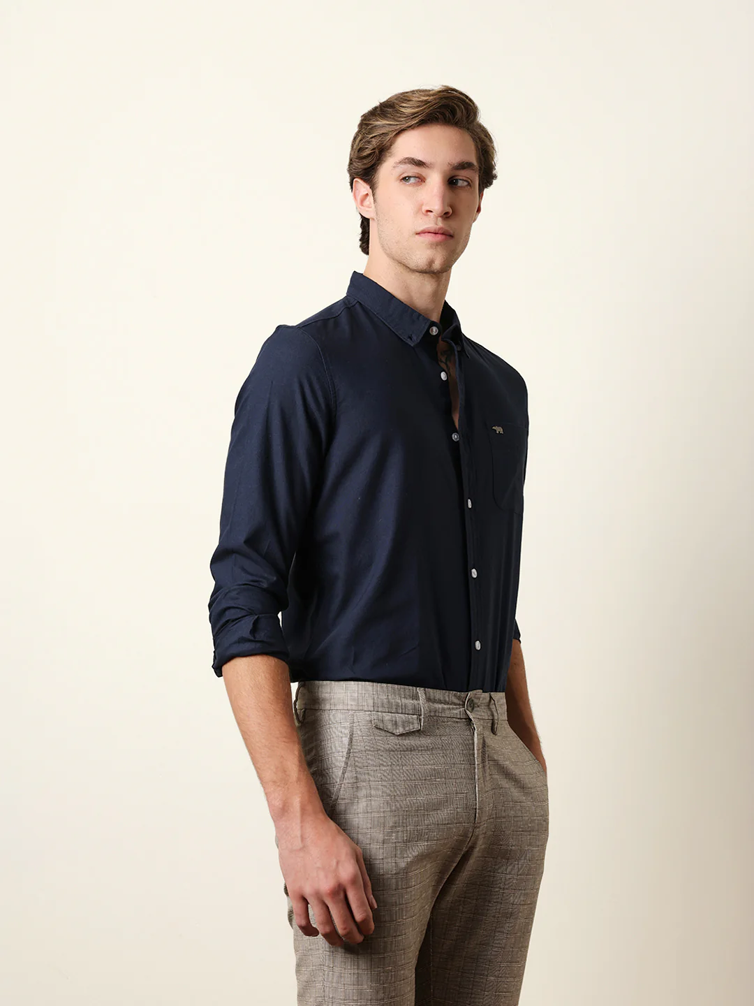 Men Solid Casual Full-Sleeve Shirt - Image 5