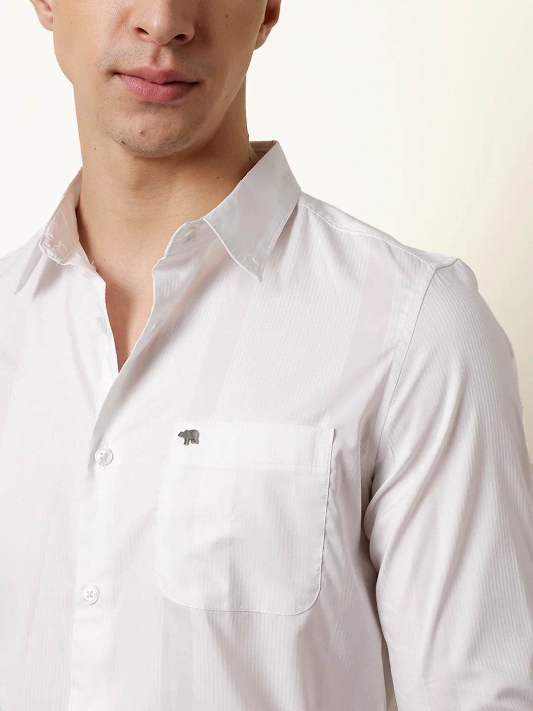 Men Solid Casual Full-Sleeve Shirt - Image 6