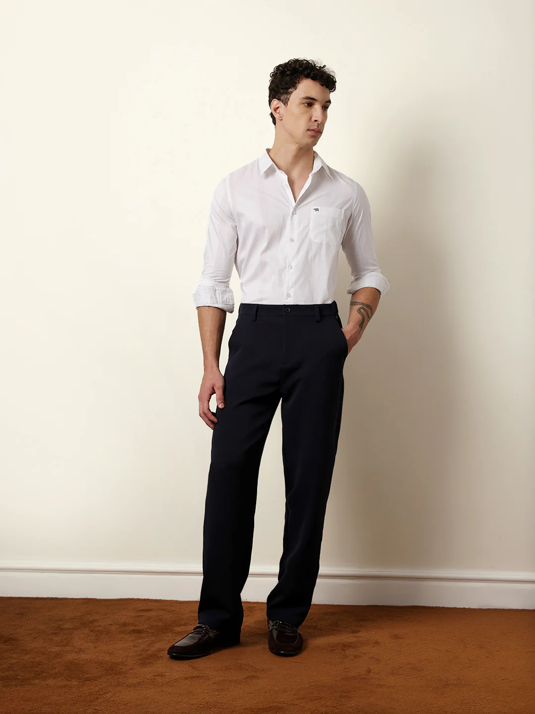 Men Solid Casual Full-Sleeve Shirt - Image 8