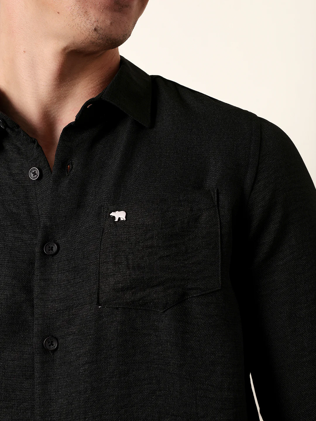 Men Solid Casual Full-Sleeve Shirt - Image 5