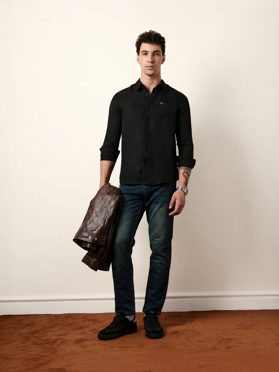 Men Solid Casual Full-Sleeve Shirt - Image 7