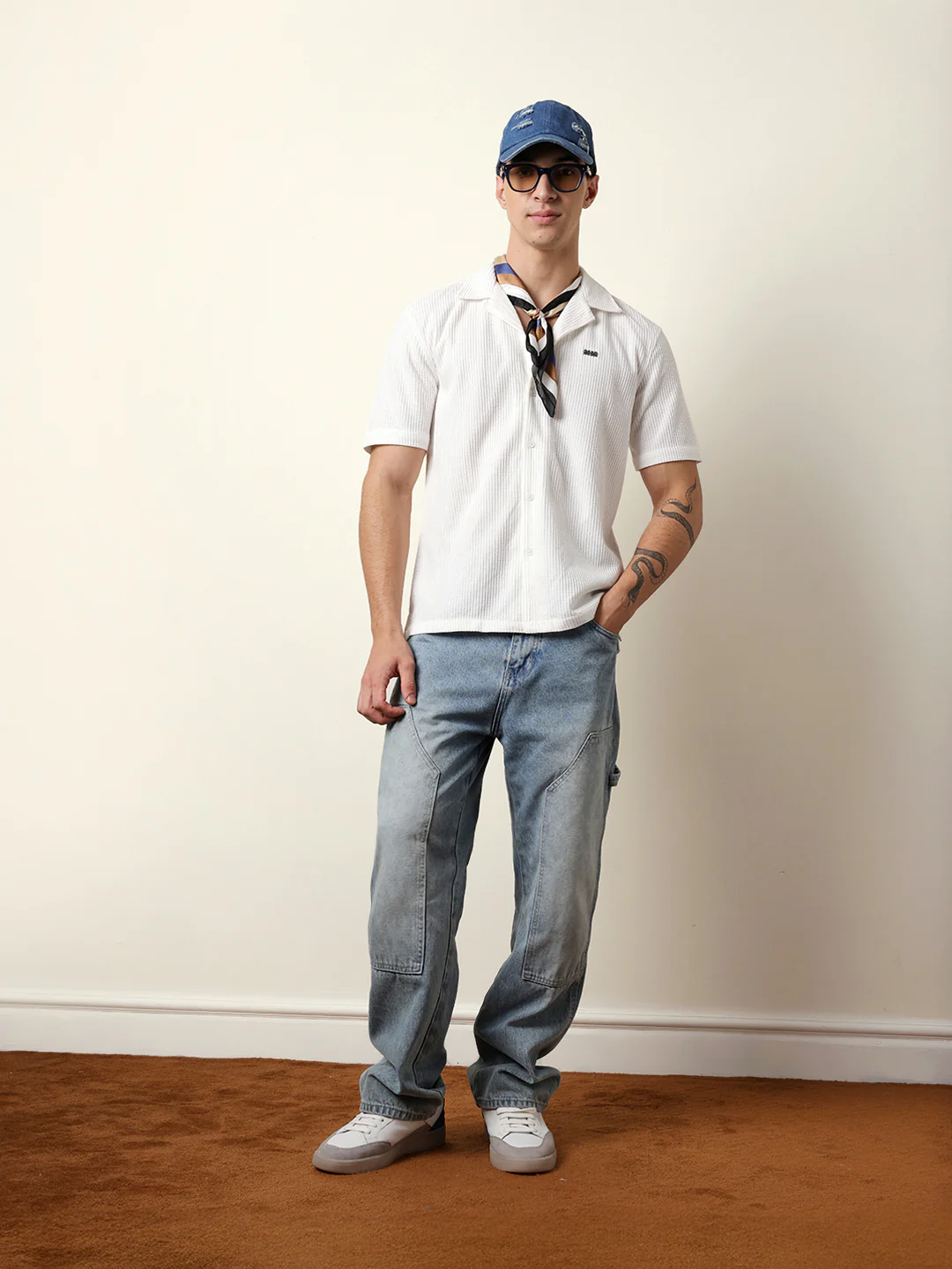 Men Solid Casual Half-Sleeve Shirt - Image 2