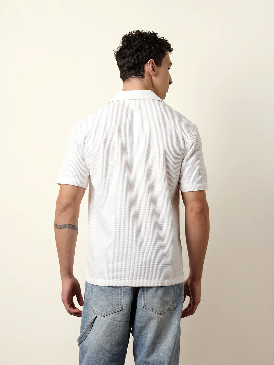 Men Solid Casual Half-Sleeve Shirt - Image 8