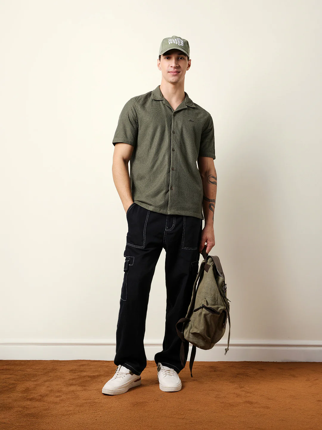 Men Solid Casual Half-Sleeve Shirt - Image 7