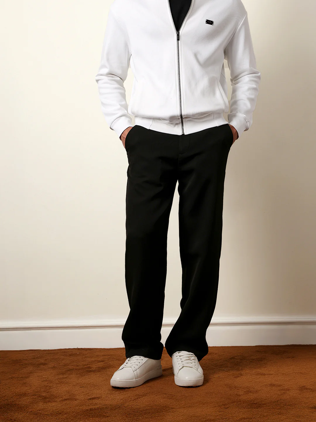 Men Solid Casual Trouser