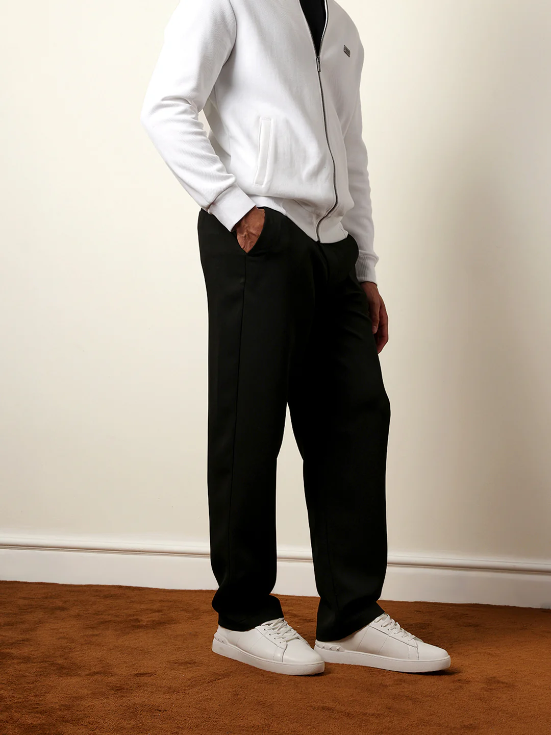 Men Solid Casual Trouser - Image 5
