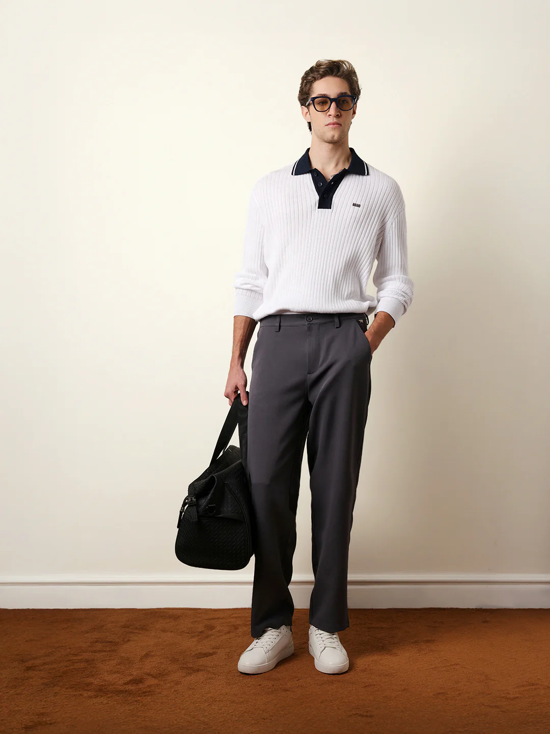 Men Solid Casual Trouser - Image 2