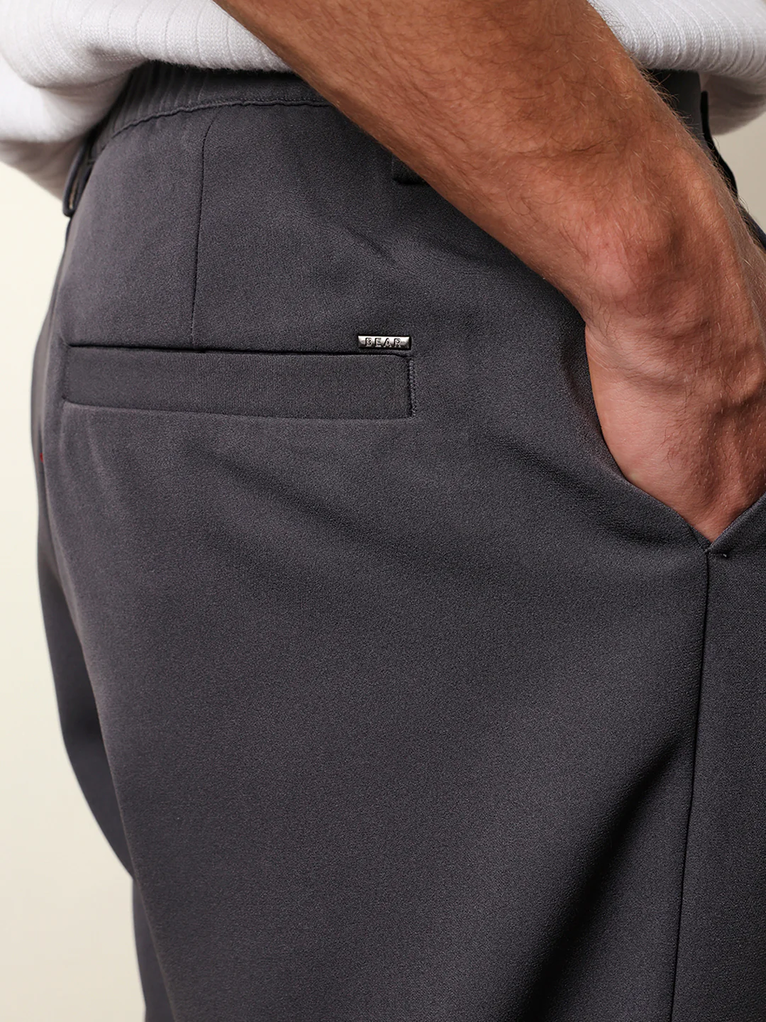 Men Solid Casual Trouser - Image 7