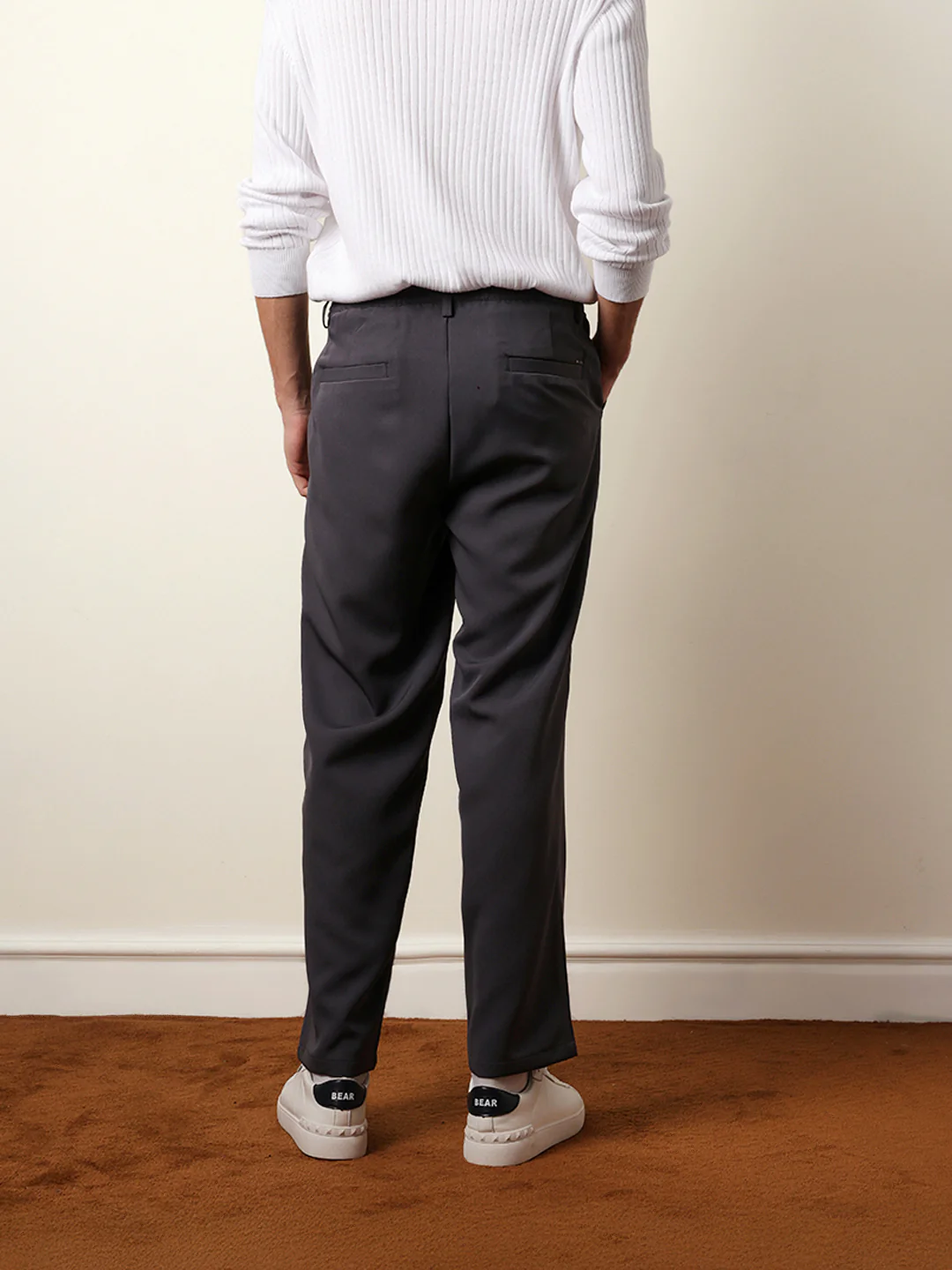 Men Solid Casual Trouser - Image 8