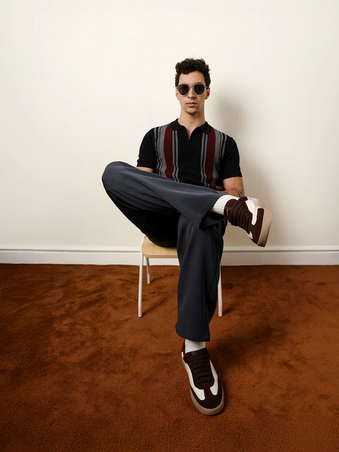 Men Solid Casual Trouser - Image 2