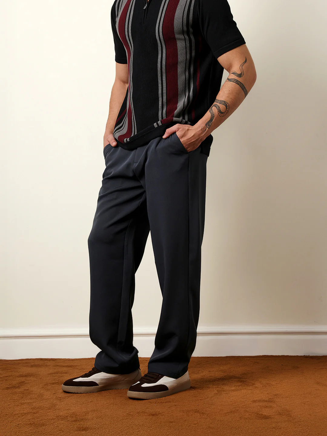 Men Solid Casual Trouser - Image 4