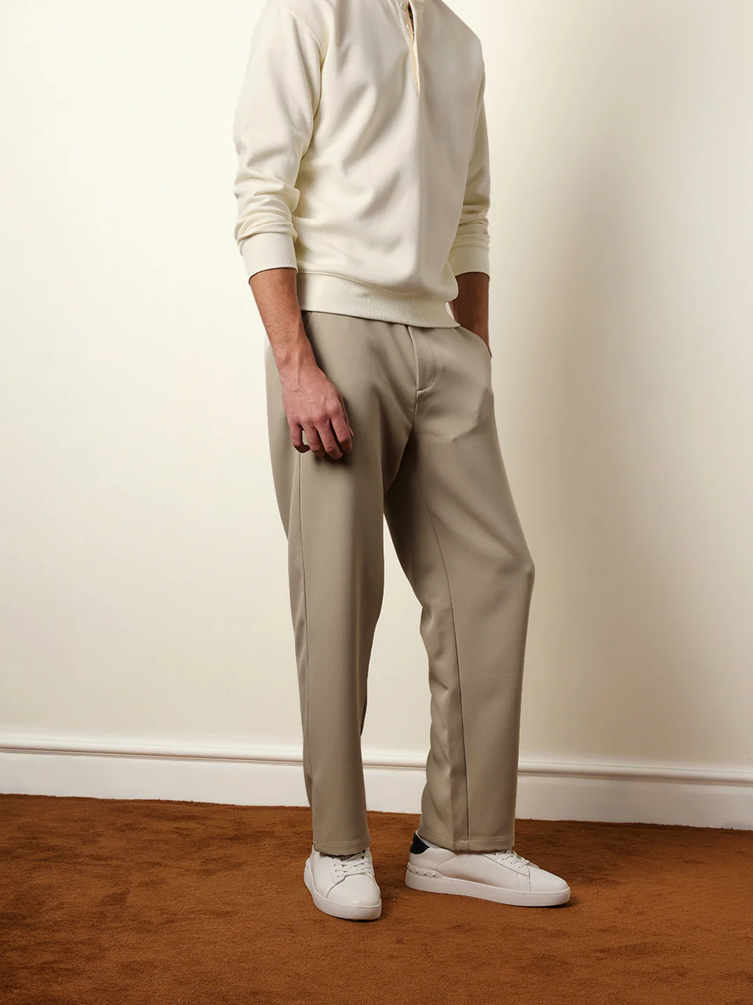 Men Solid Casual Trouser - Image 5