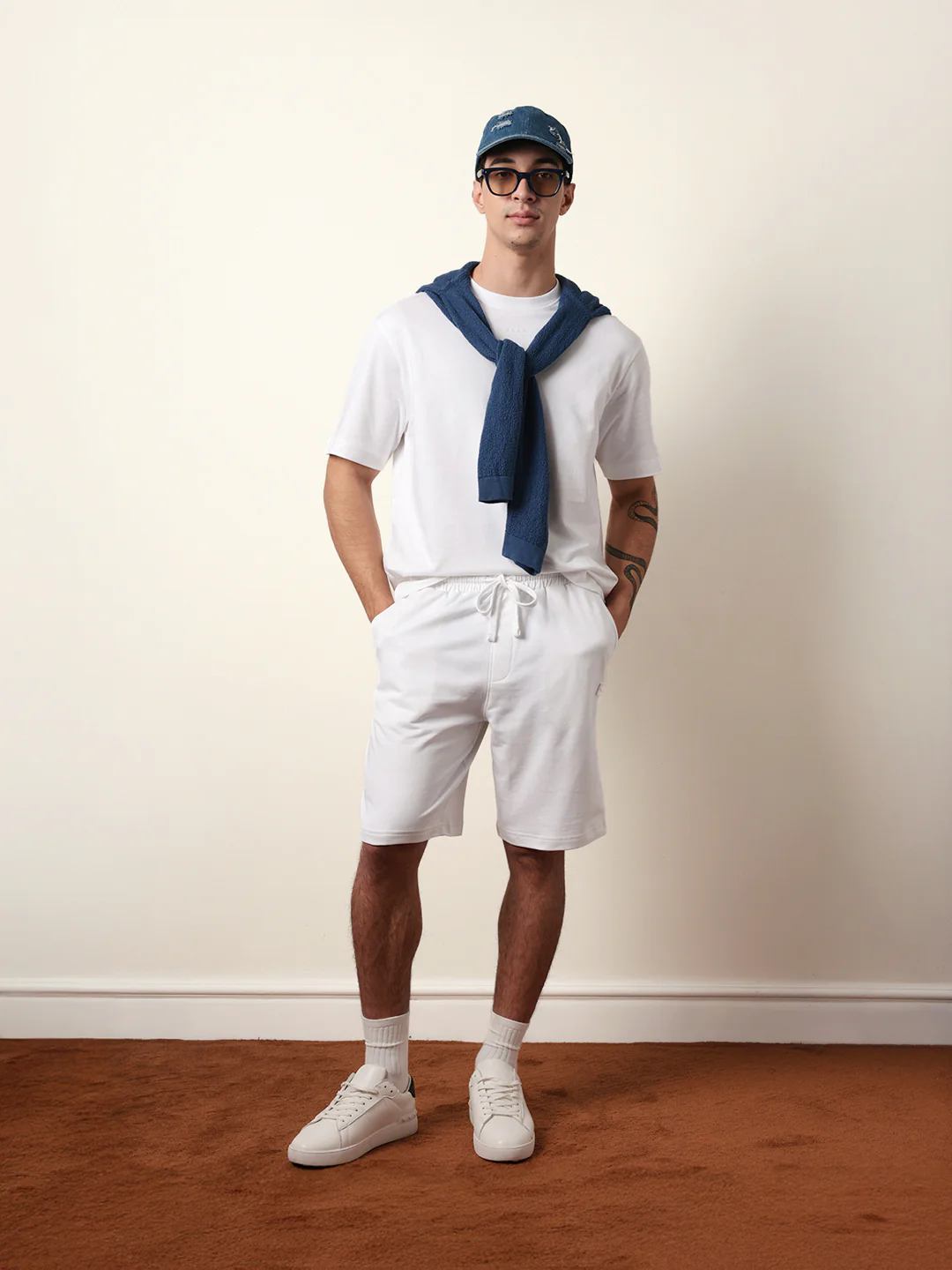 Men Solid Cotton Shorts - Image 2