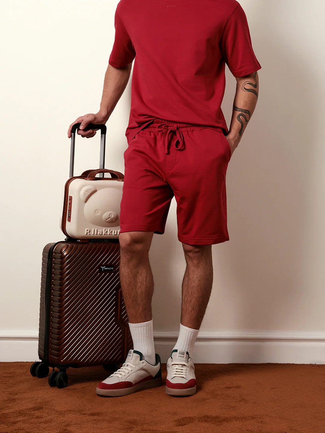 Men Solid Cotton Shorts