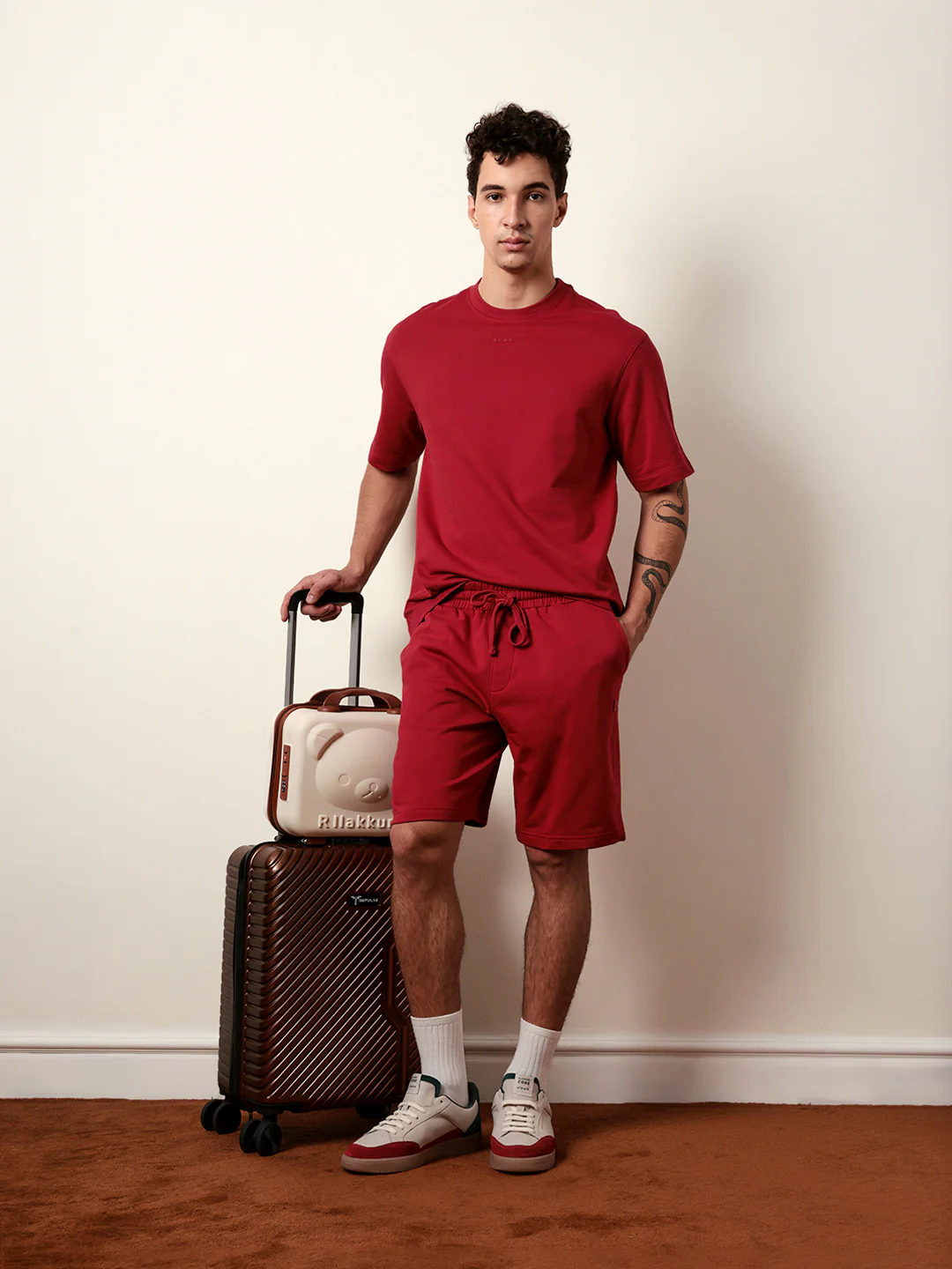 Men Solid Cotton Shorts - Image 2