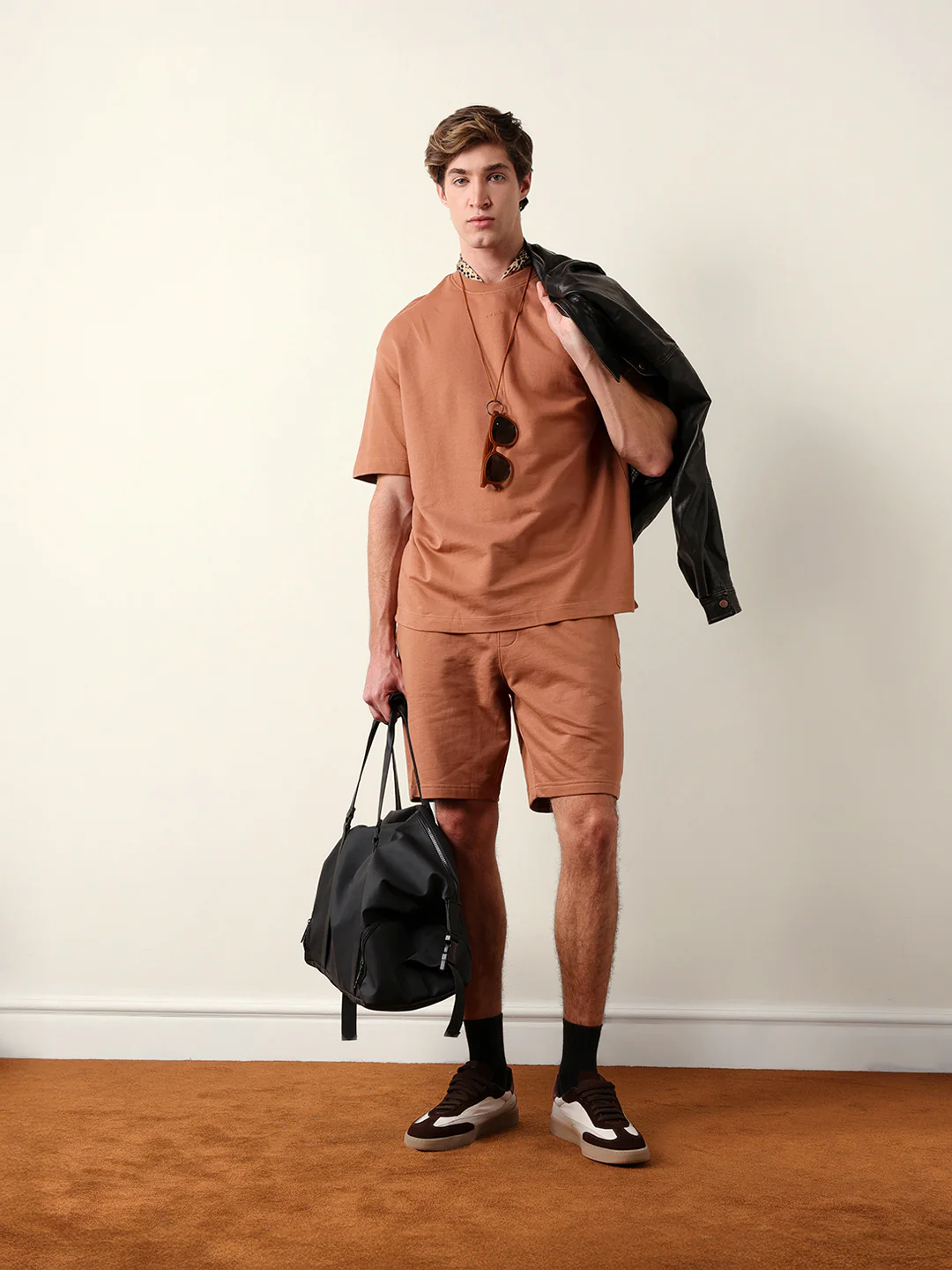 Men Solid Cotton Shorts - Image 2