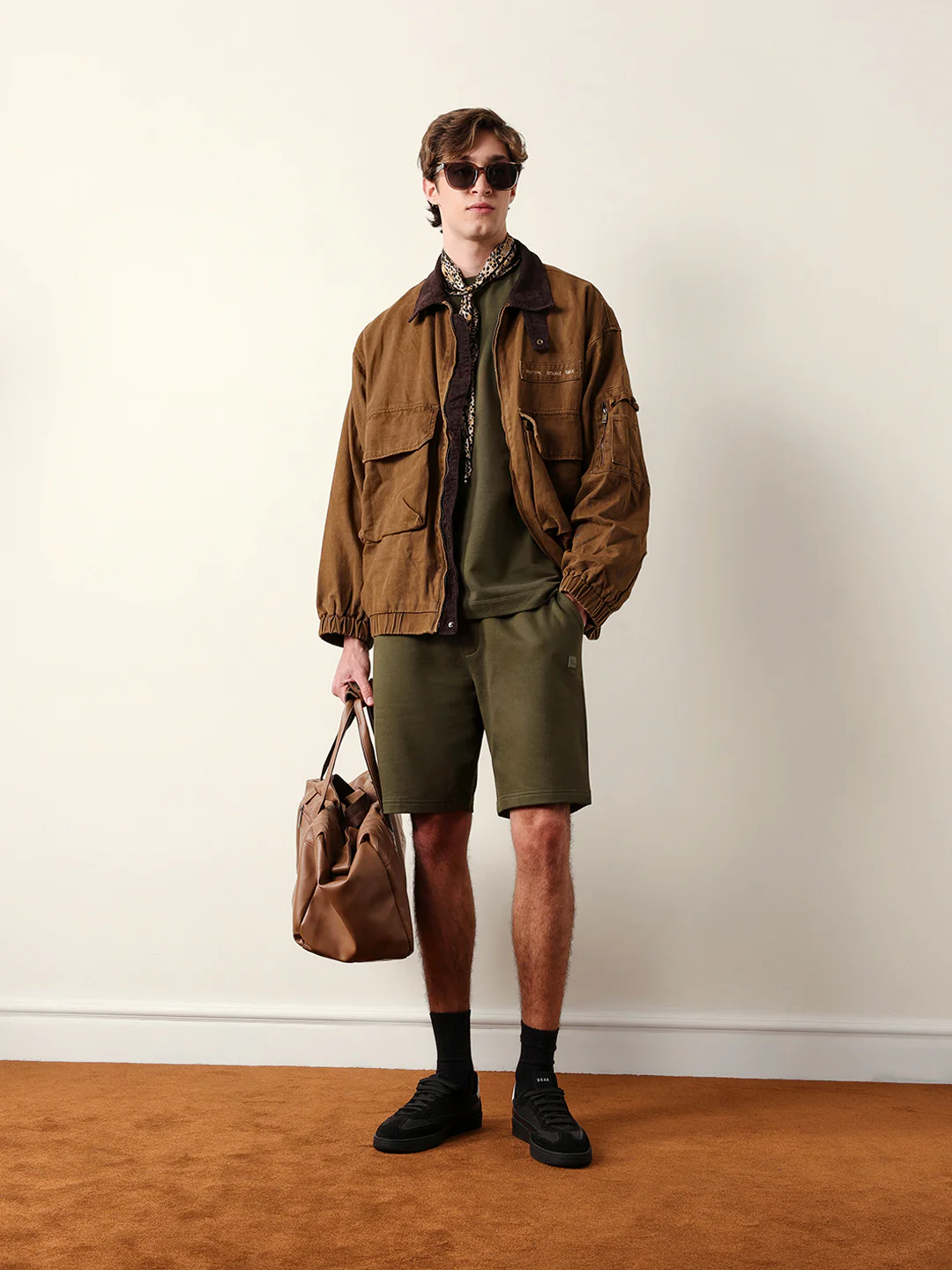 Men Solid Cotton Shorts - Image 2