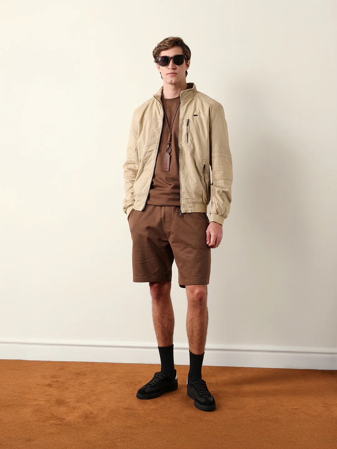 Men Solid Cotton Shorts - Image 2