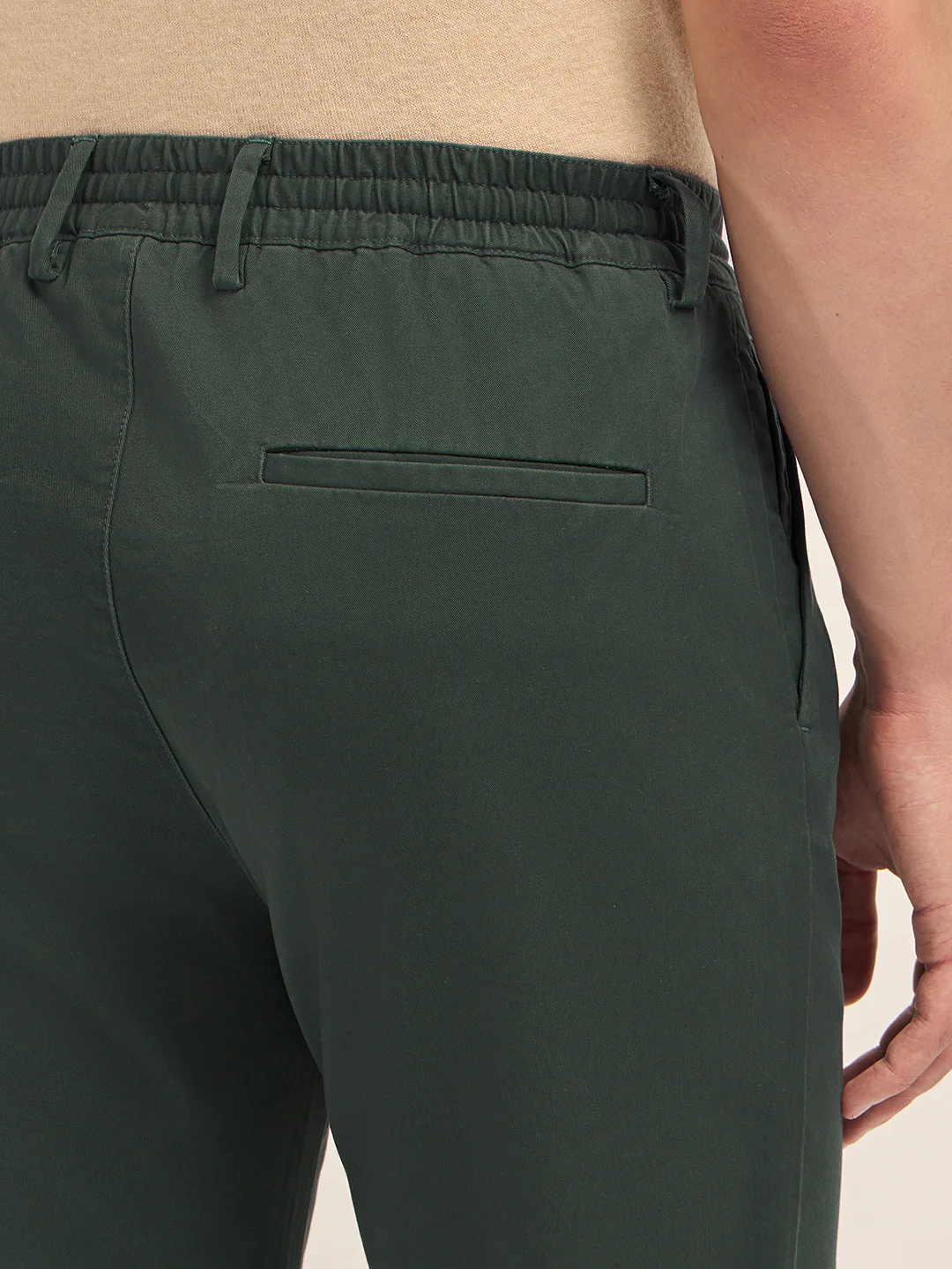 Men Solid Cotton Smart Fit Casual Trouser - Image 6