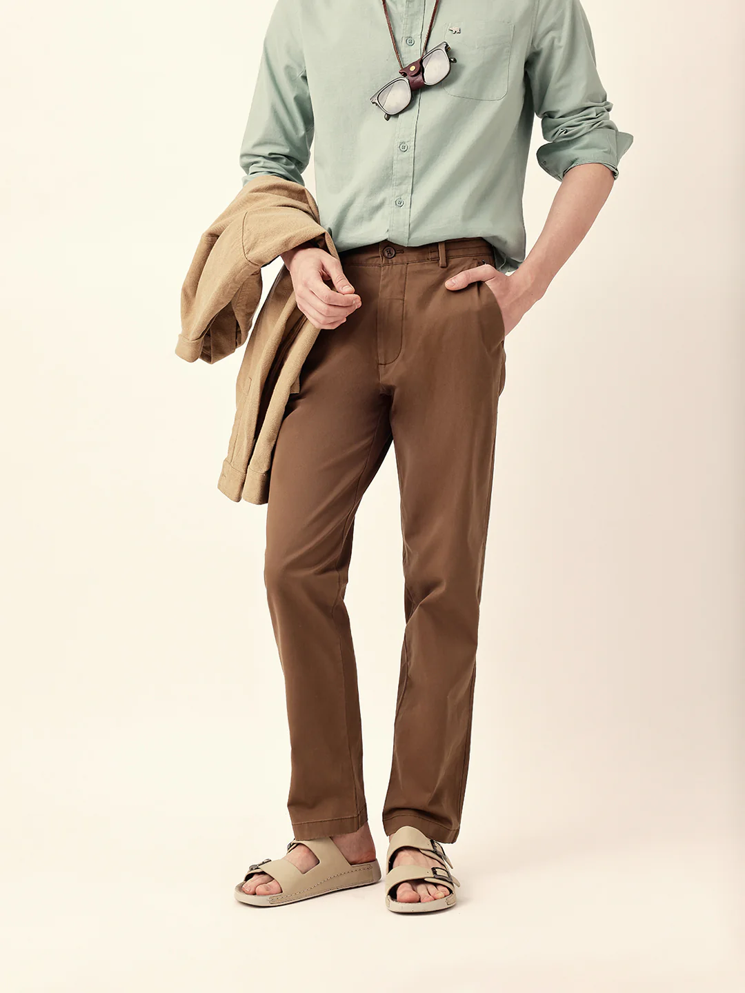 Men Solid Formal Trouser