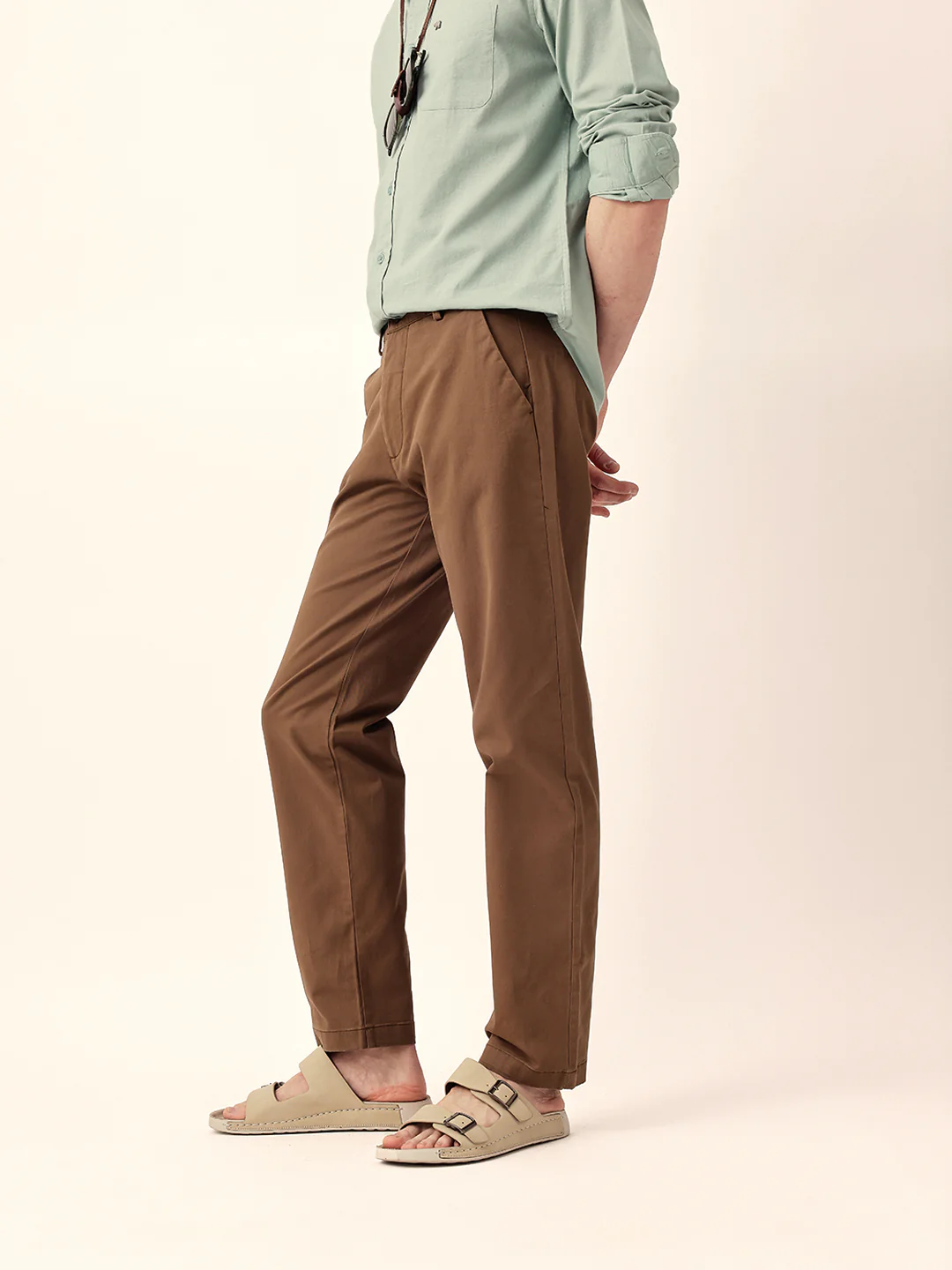 Men Solid Formal Trouser - Image 4