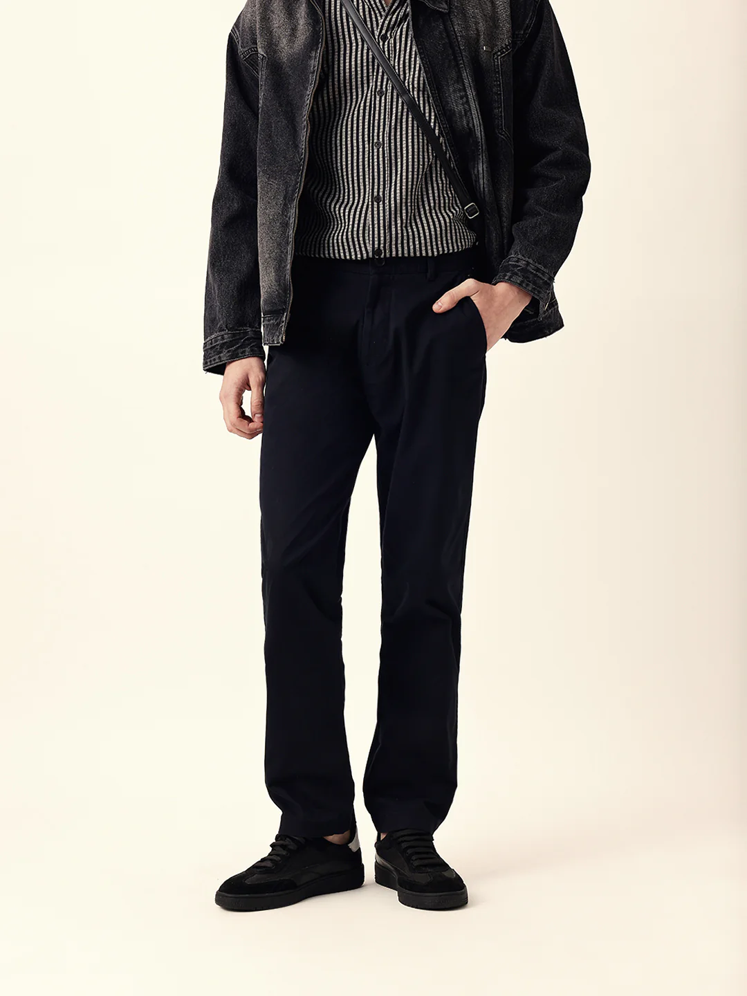 Men Solid Formal Trouser
