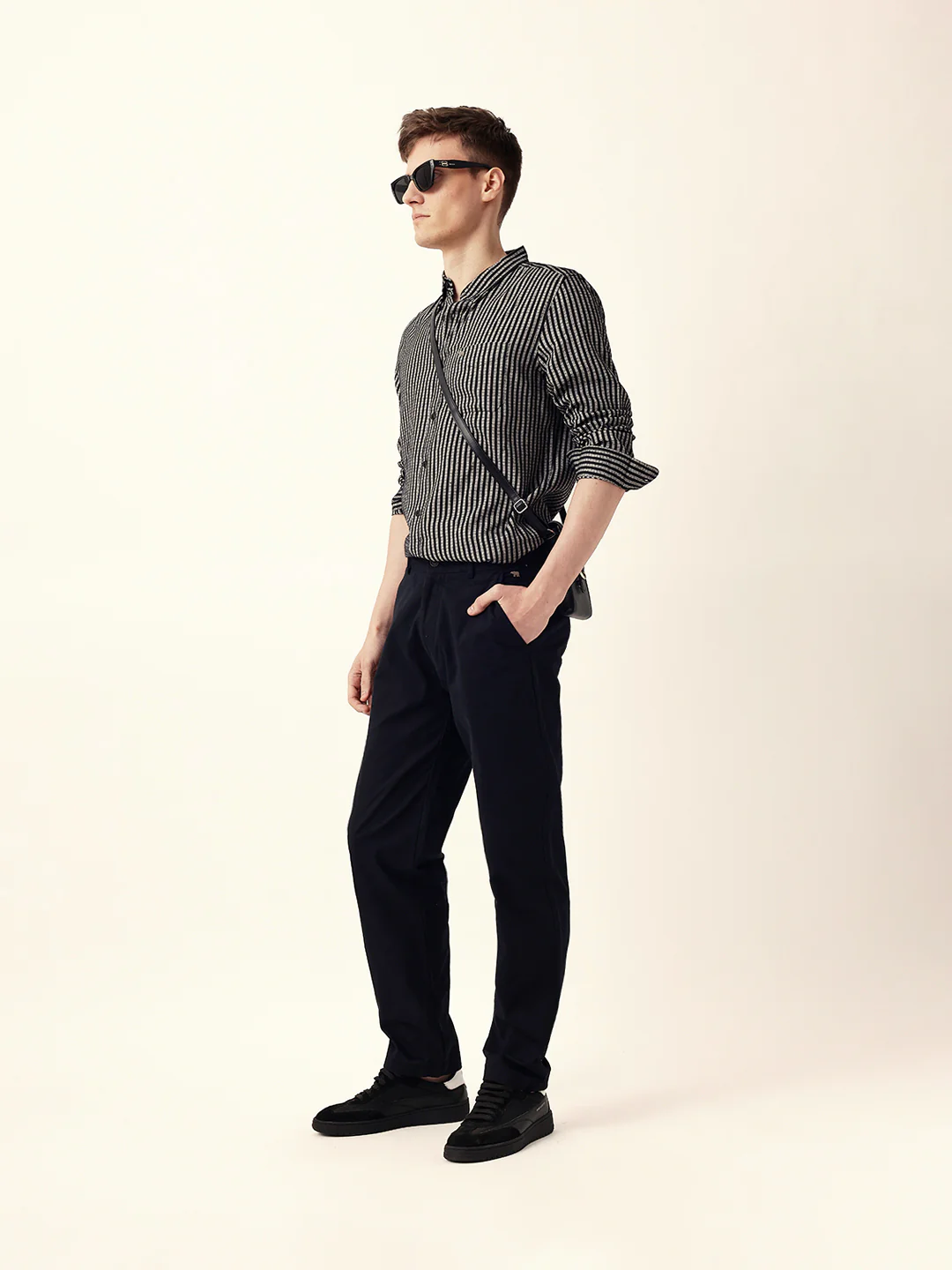 Men Solid Formal Trouser - Image 7