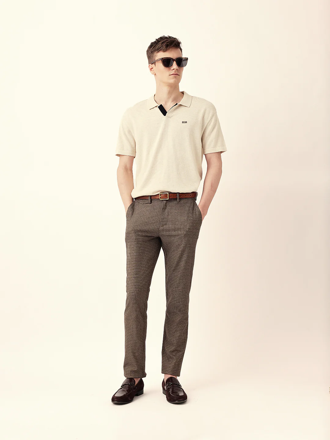 Men Solid Formal Trouser - Image 2