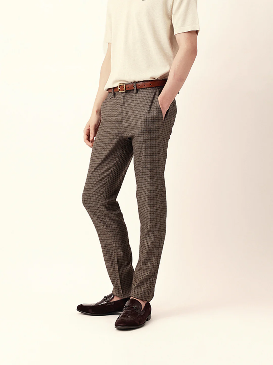 Men Solid Formal Trouser - Image 3