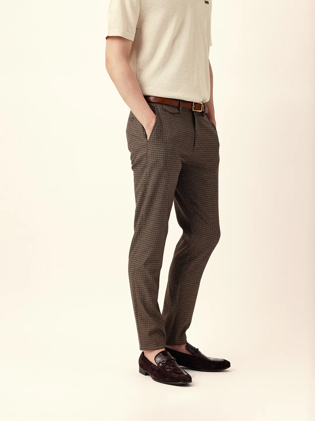 Men Solid Formal Trouser - Image 4