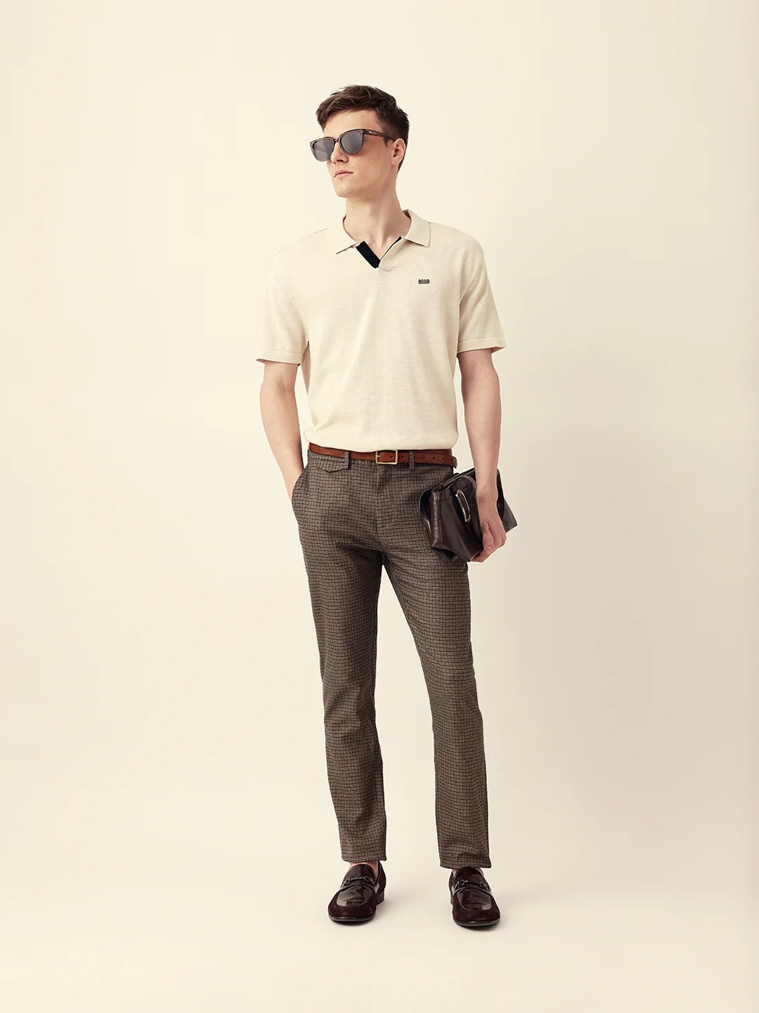 Men Solid Formal Trouser - Image 7