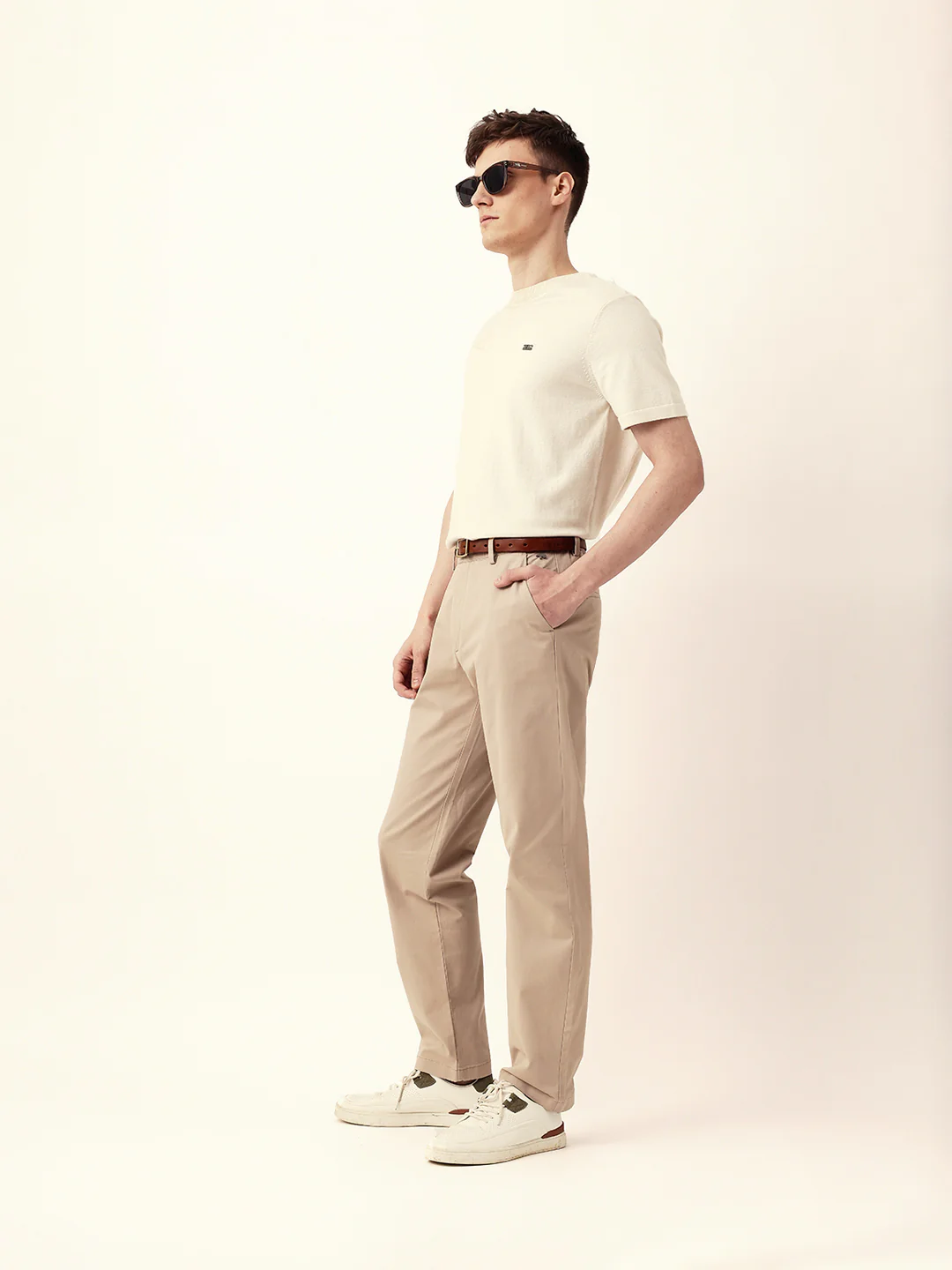Men Solid Formal Trouser - Image 3