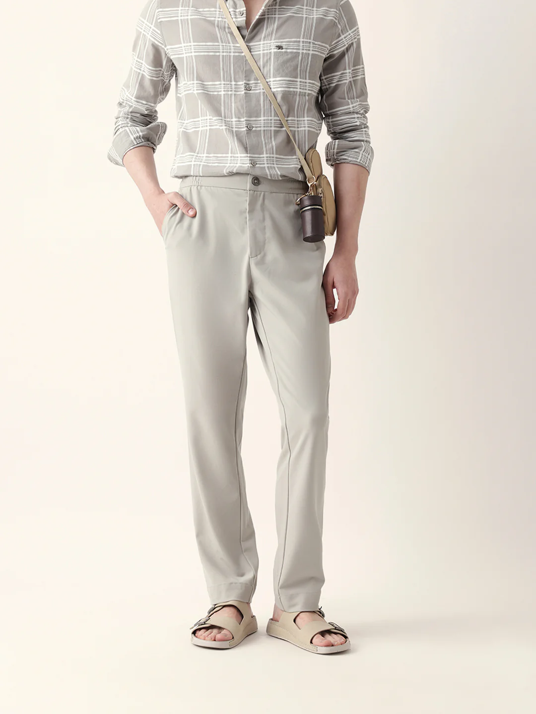 Men Solid Formal Trouser