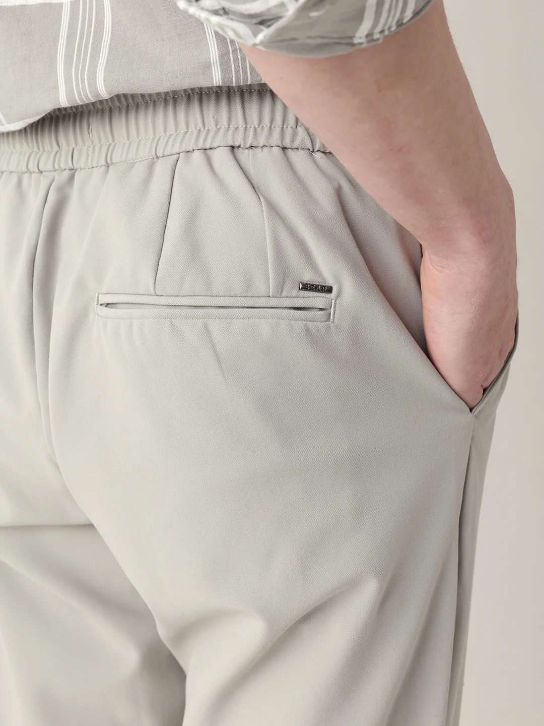 Men Solid Formal Trouser - Image 4