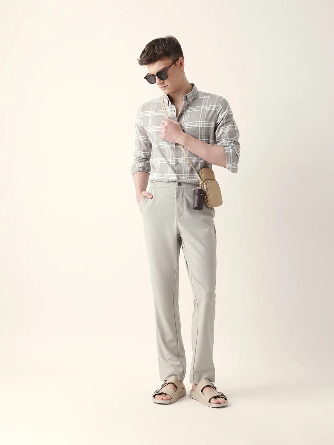 Men Solid Formal Trouser - Image 6