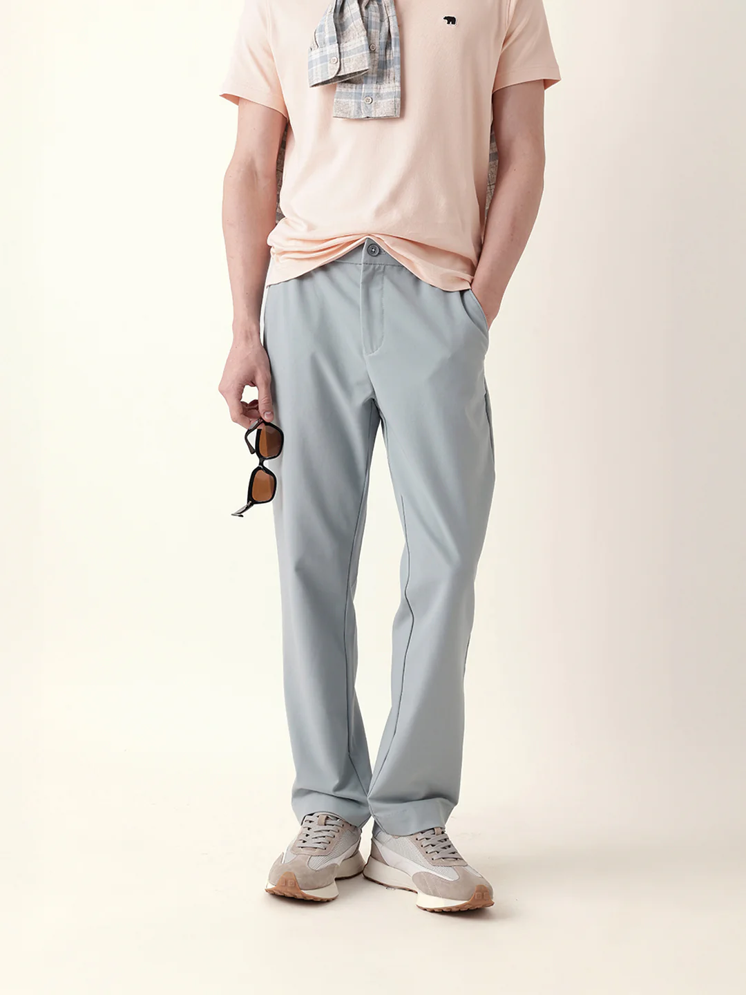 Men Solid Formal Trouser