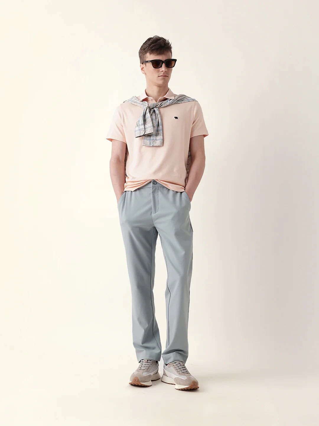Men Solid Formal Trouser - Image 2