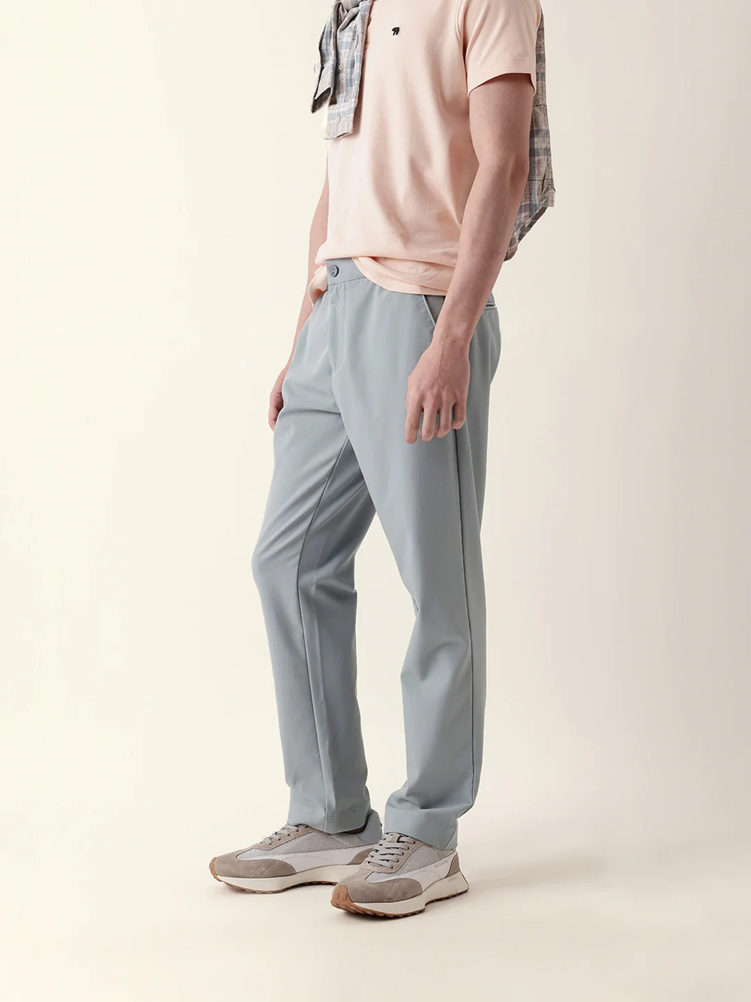 Men Solid Formal Trouser - Image 3