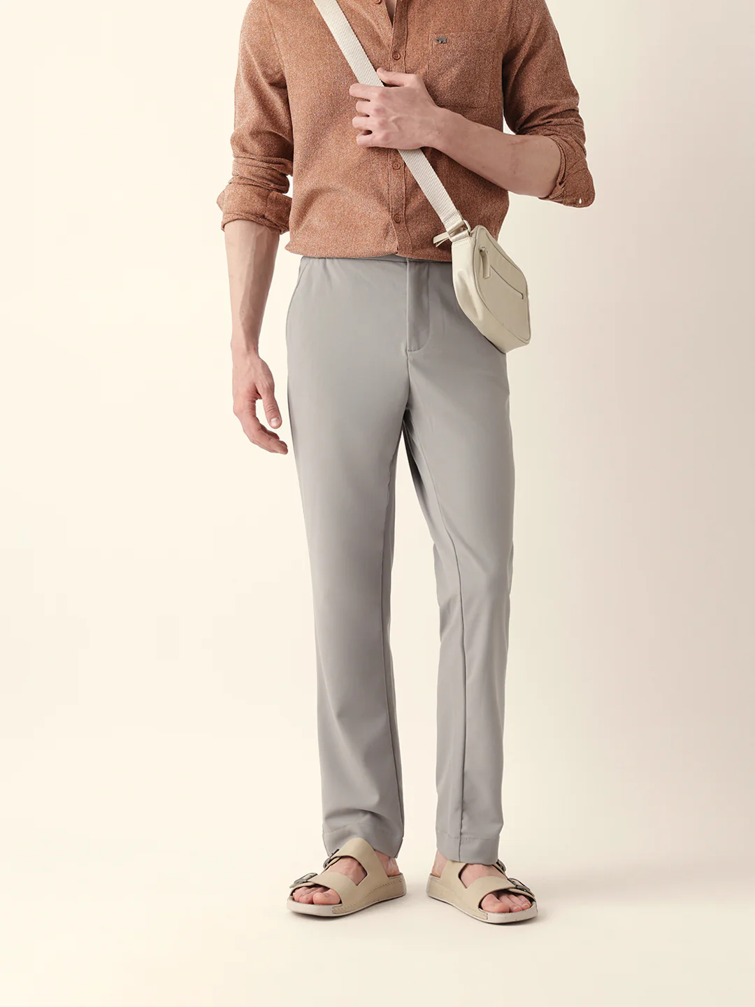 Men Solid Formal Trouser