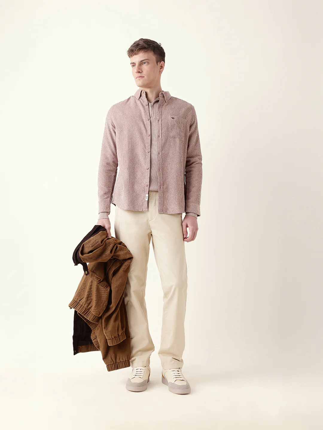 Men Solid Formal Trouser - Image 2