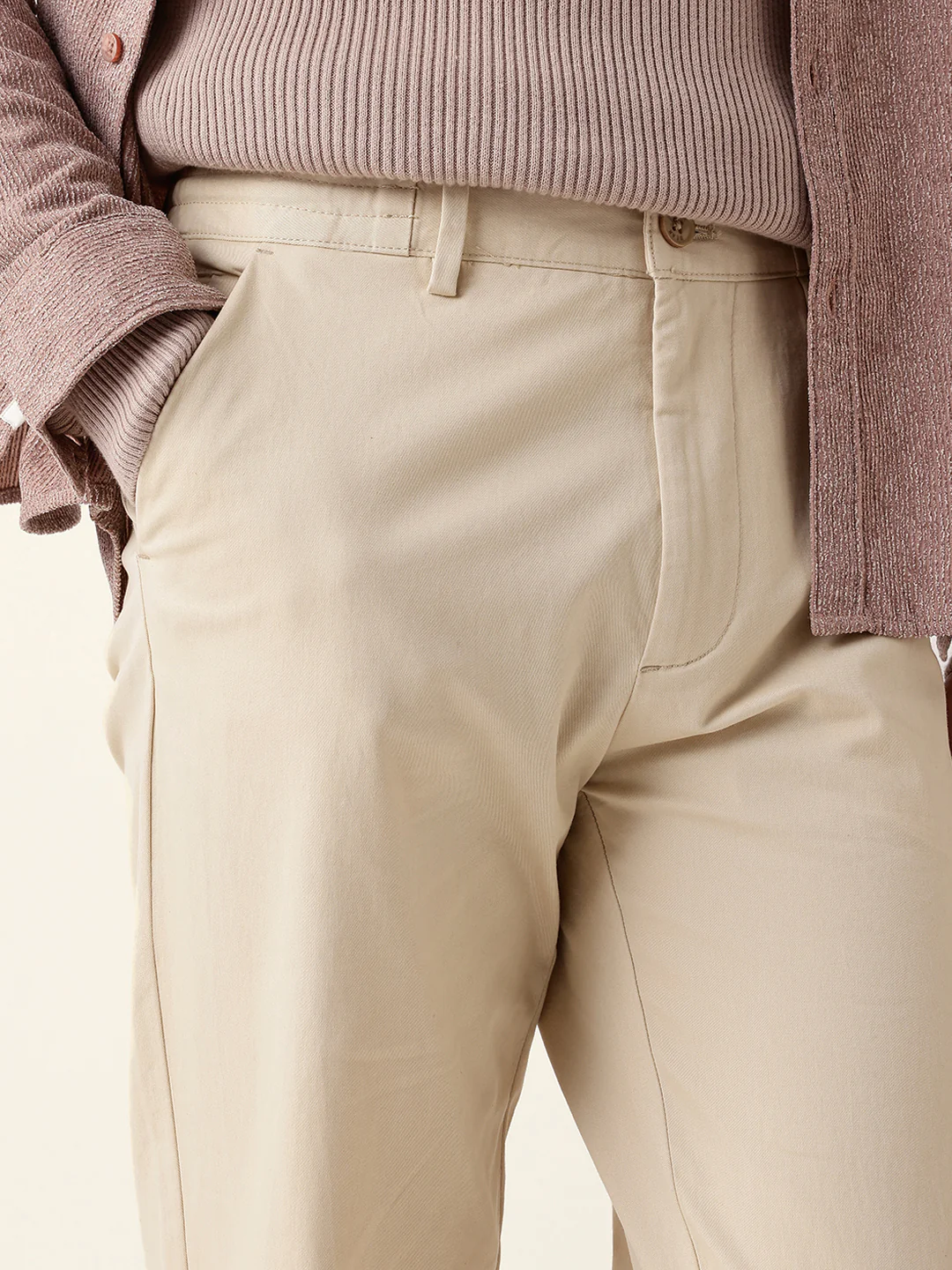 Men Solid Formal Trouser - Image 6