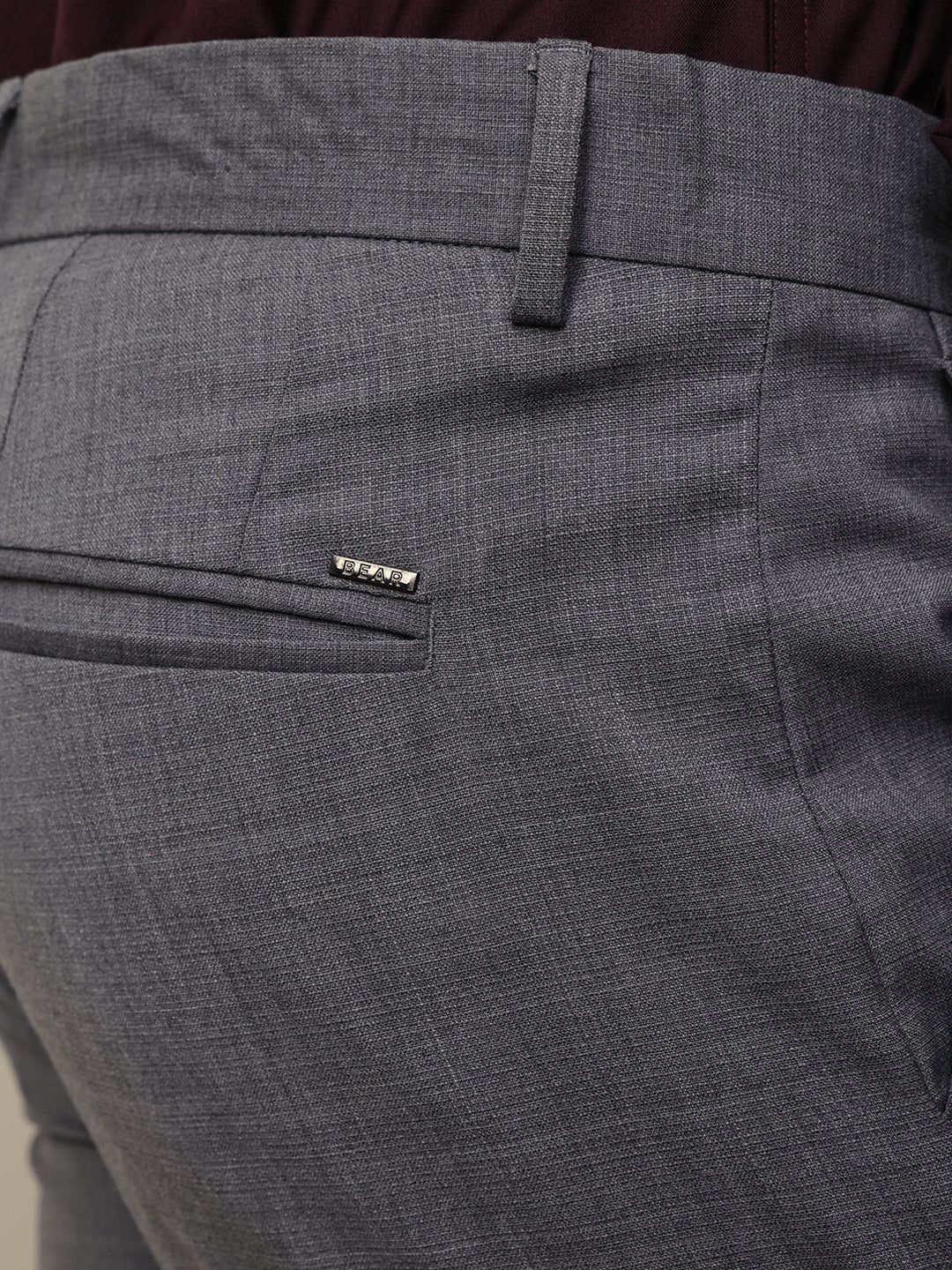 Men Solid Formal Trouser - Image 6