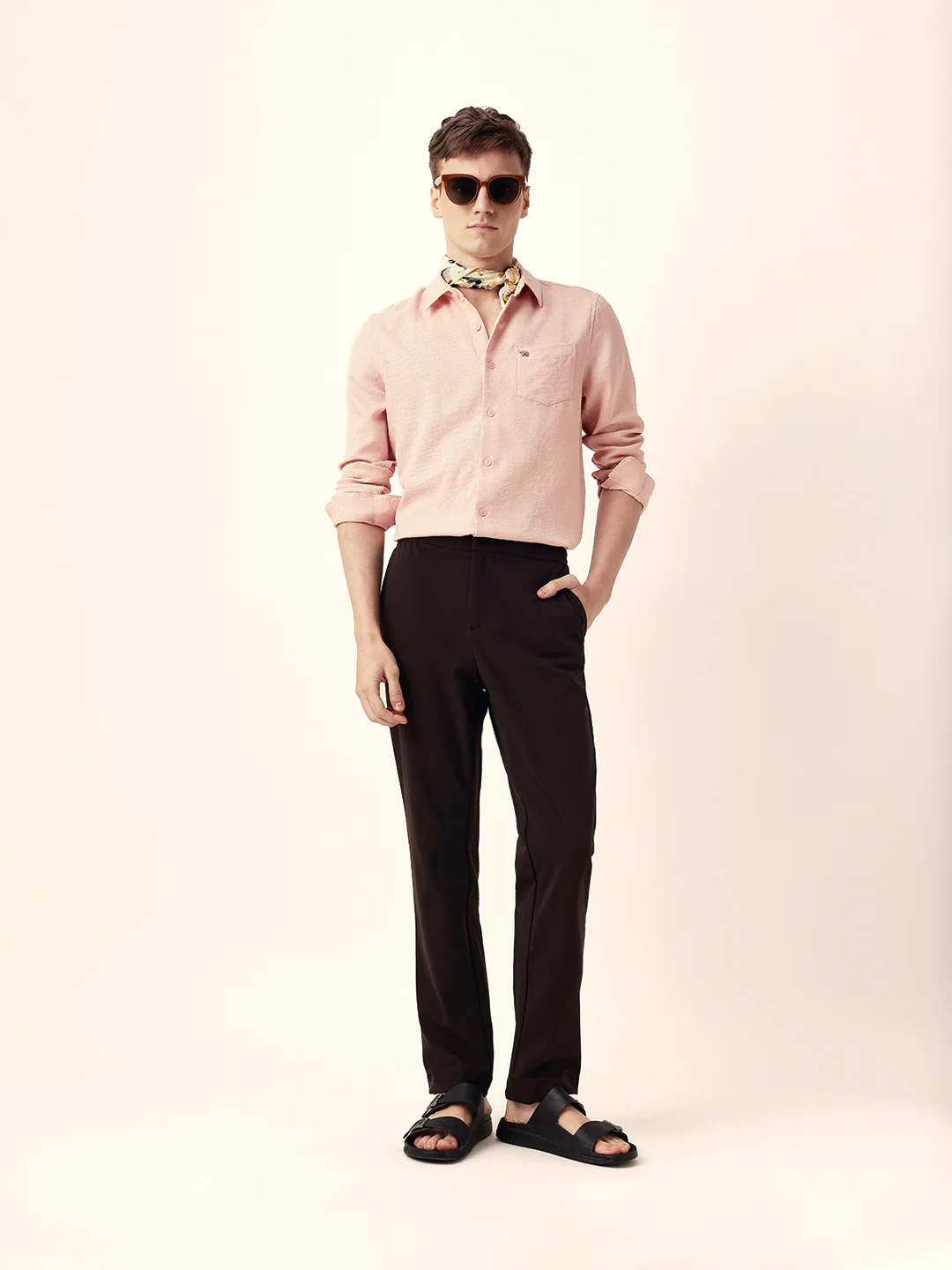 Men Solid Formal Trouser - Image 2