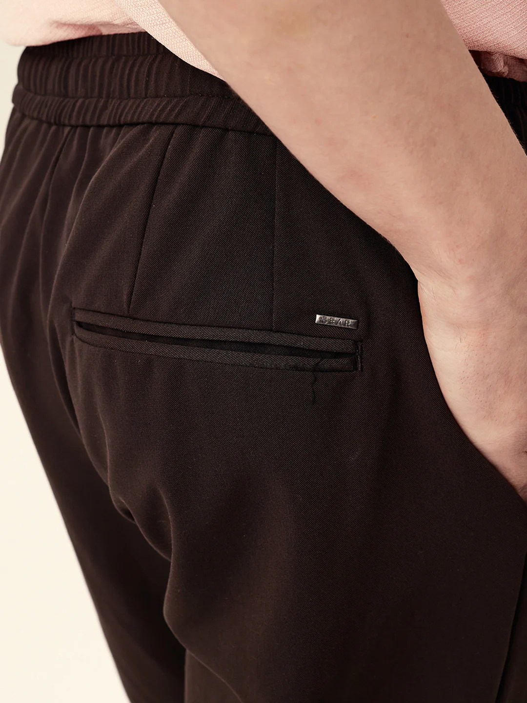 Men Solid Formal Trouser - Image 5