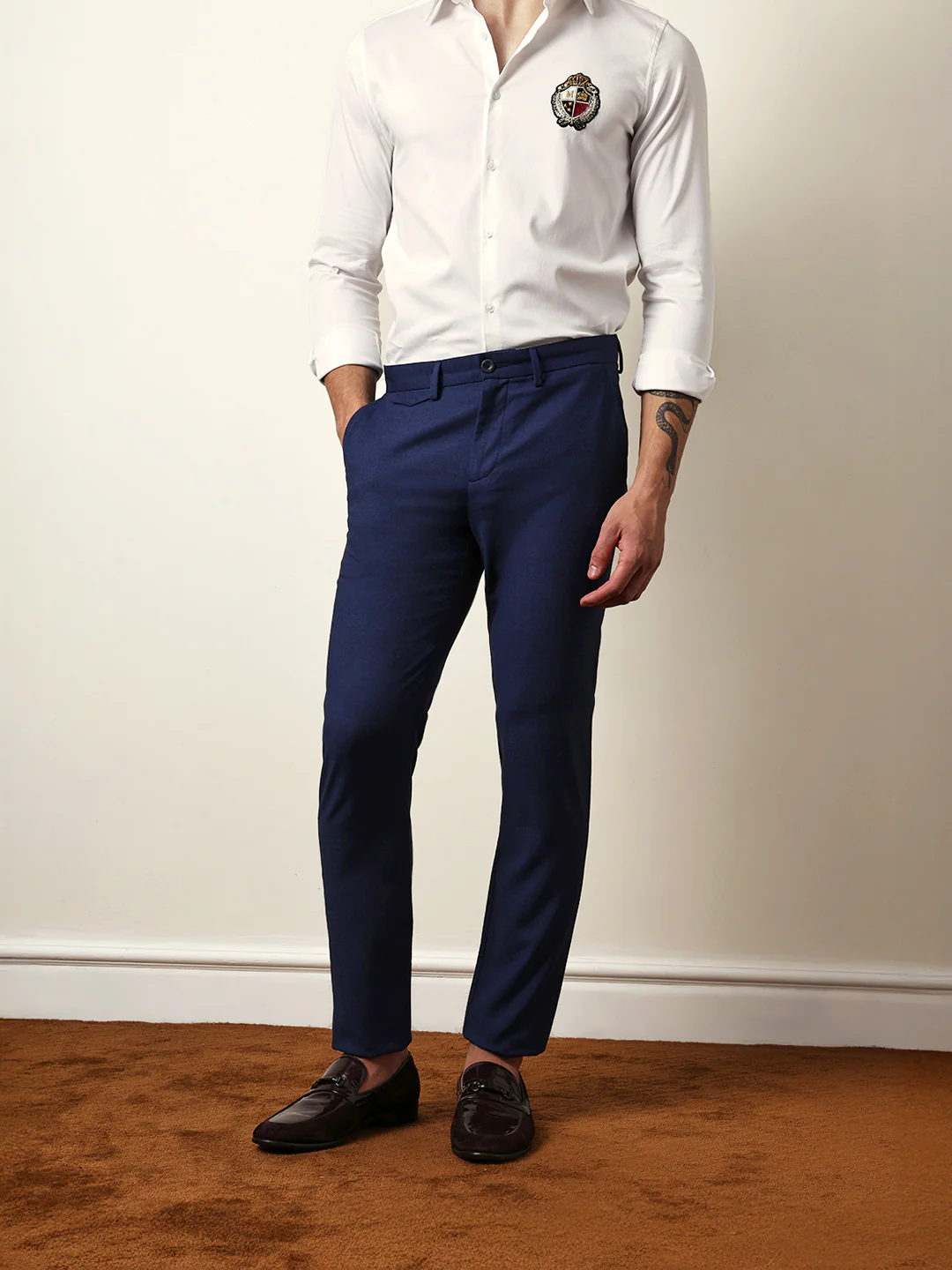 Men Solid Formal Trouser