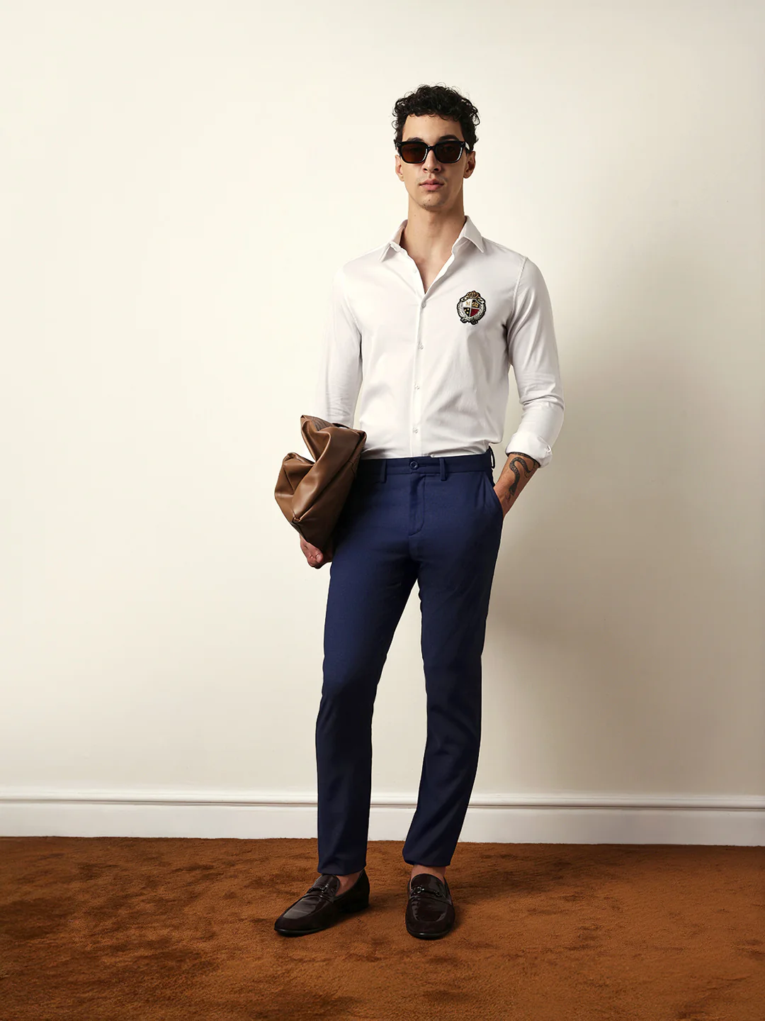Men Solid Formal Trouser - Image 2