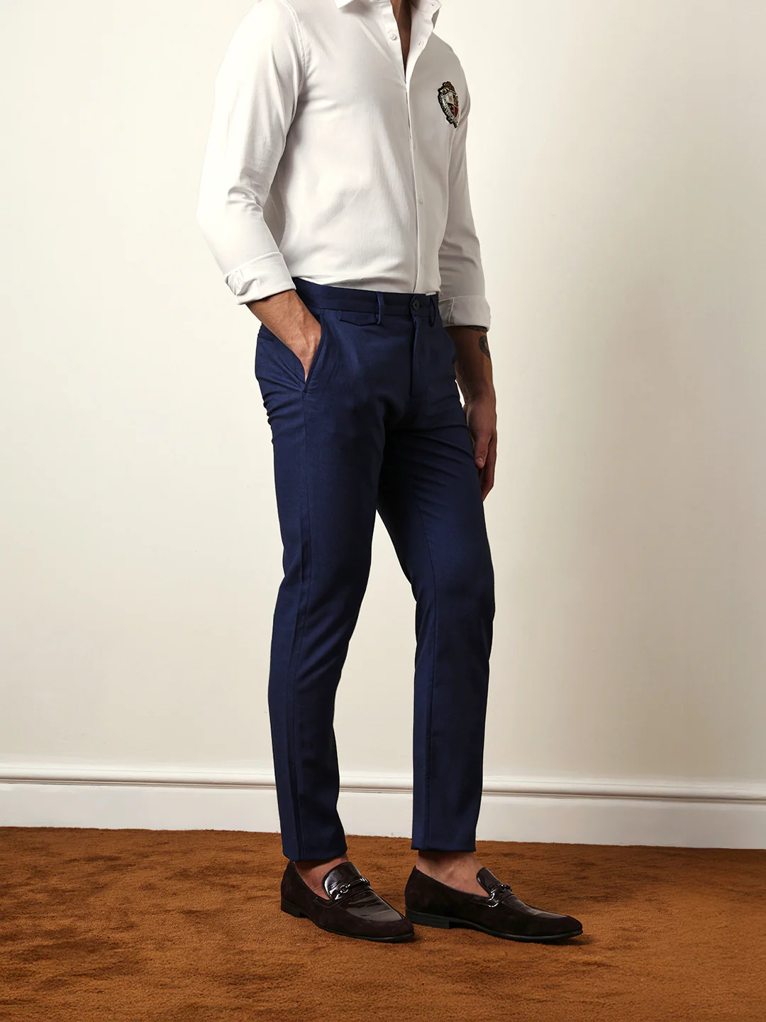 Men Solid Formal Trouser - Image 4