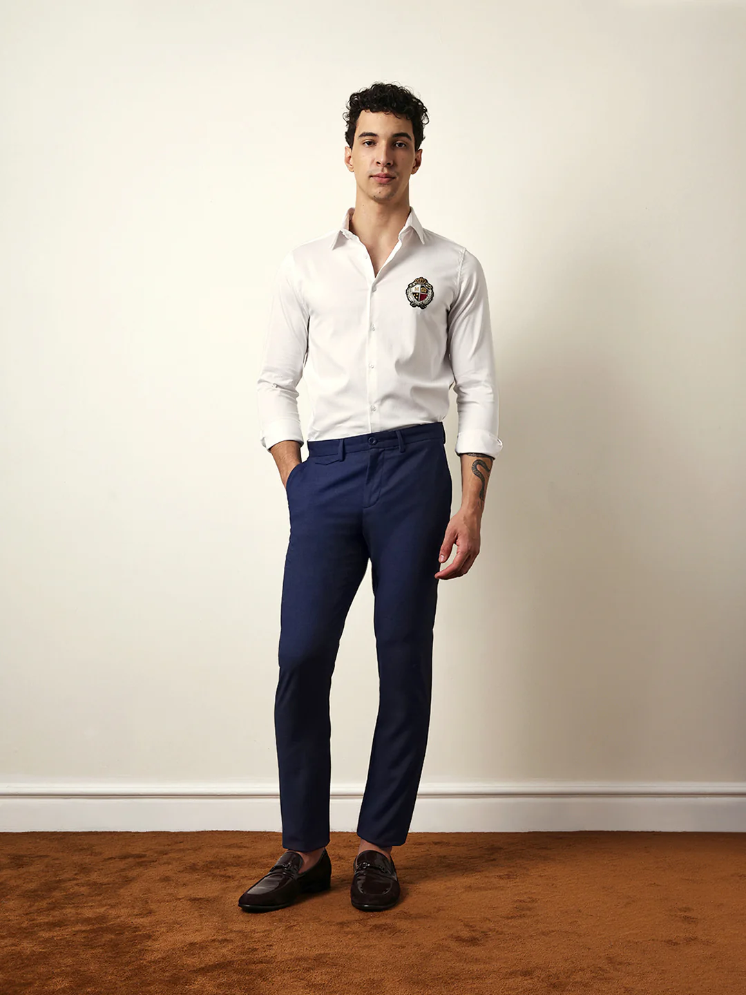 Men Solid Formal Trouser - Image 7