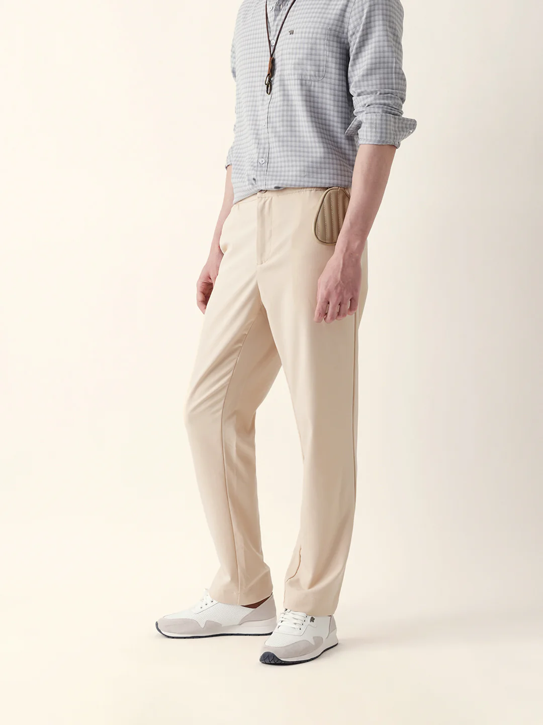 Men Solid Formal Trouser - Image 3